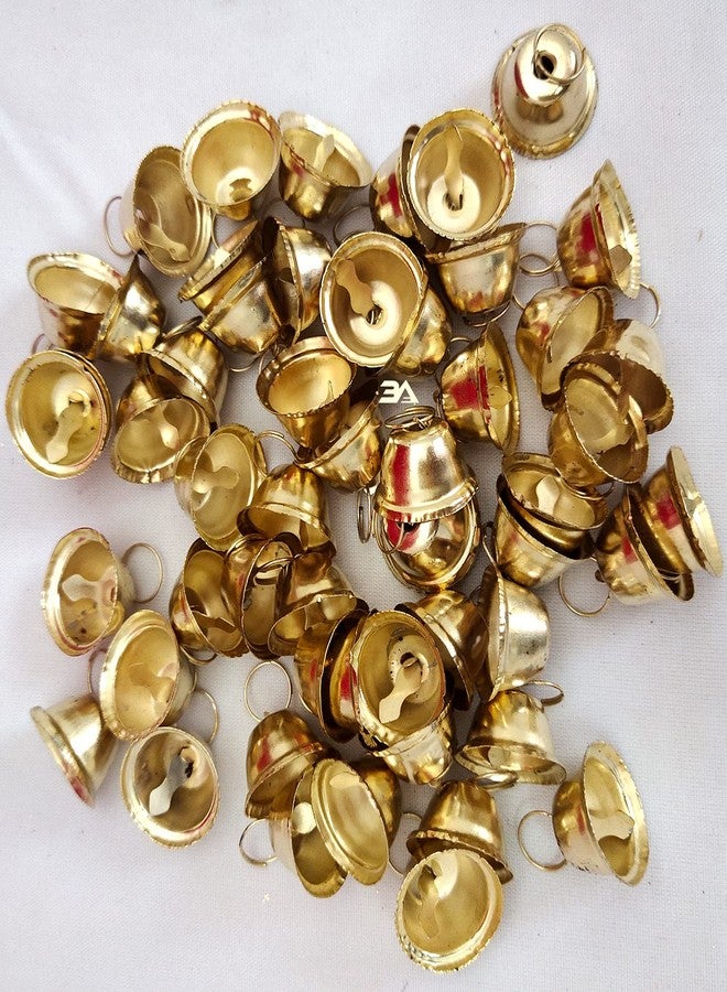 Hobby Tek Golden Metal Bells Used for Hobby Crafts and Decoration(50 Pieces, 1.5cm) - Image 1